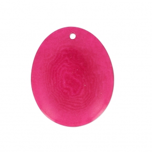 Fine tranche de Tagua 25-35 mm Fuchsia x1