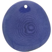 Fine tranche de Tagua 25-35 mm Bleu x1|raw }}
