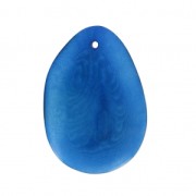 Fine tranche de Tagua 35-45 mm Bleu x1