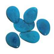 Fine tranche de Tagua 35-45 mm Bleu Azur x1