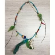 Pendentif Perroquet 51x40 mm en bois Naturel x1