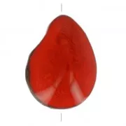 Graine de Tagua travaillée 35-50 mm Rouge x 1