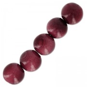 Perles rondes de Tagua 5 mm Bordeaux x 8|raw }}