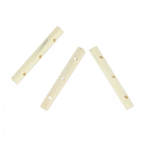 Perless tubes intercalaires en bois 30 mm 3 trous pour réalisation plastron x10