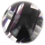 Ronde Murano 10 mm striée Noir x1|raw }}