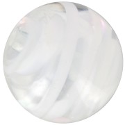 Ronde Murano 10 mm striée Blanc x1|raw }}