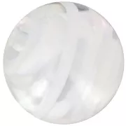 Ronde Murano 10 mm striée Blanc x1