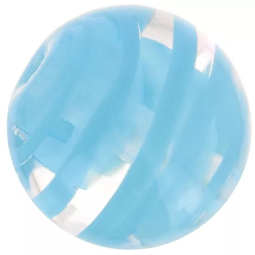 Ronde Murano 10 mm striée Aquamarine x1