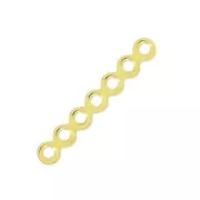 Intercalaires  7 rangs 24x3.4 mm doré à l'or fin x4