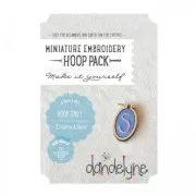 Kit mini tambour en bois Dandelyne pour broderie 2.7x4.5 cm ovale