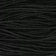 Cordon de soie japonaise 0.7 mm Noir Métallisé x 1m