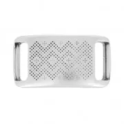 Intercalaire motif ethnique passant pour lacet 10mm Placage Argent fin vieilli