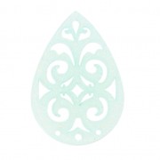 Intercalaire goutte 3 trous pailleté pour boucles d'oreilles 40 mm Mint x1