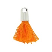 Pompon imitation coton 15-20 mm Orange/rhodié|raw }}