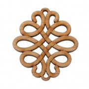 Pendentif celtique 50 mm en bois Brown x1