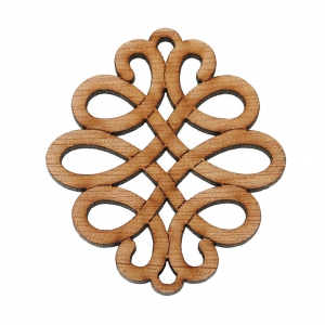 Pendentif celtique 50 mm en bois Brown x1