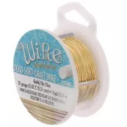 Fil de cuivre Craft Wire souple 0,32 mm doré anti-ternissement x13,7m