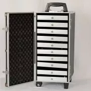 Valise transport bijoux avec plateaux 51x23x33.5 cm - Noir x1