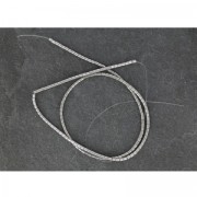 Mini perles tubes imitation hématite 3x1.90 mm Labrador x40 cm