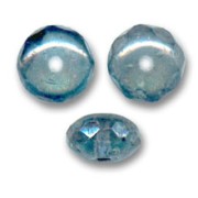 Donuts 7x4 mm Crystal Baby Blue Luster x25