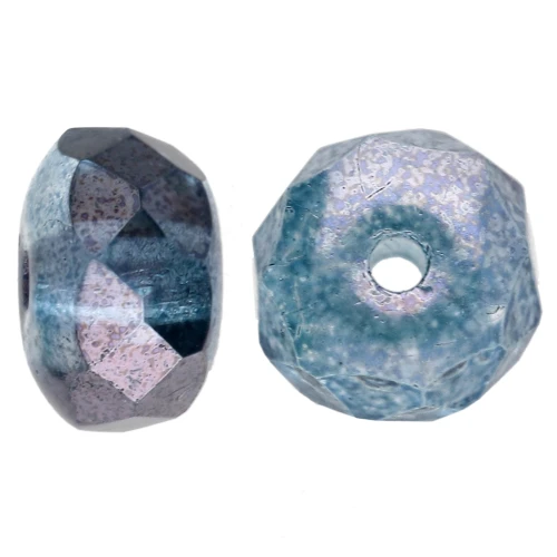 Donuts 7x4 mm Crystal Baby Blue Luster x25