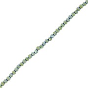 Mini perles facettées imitation hématite 2 mm Light Green Metallic x38 cm|raw }}