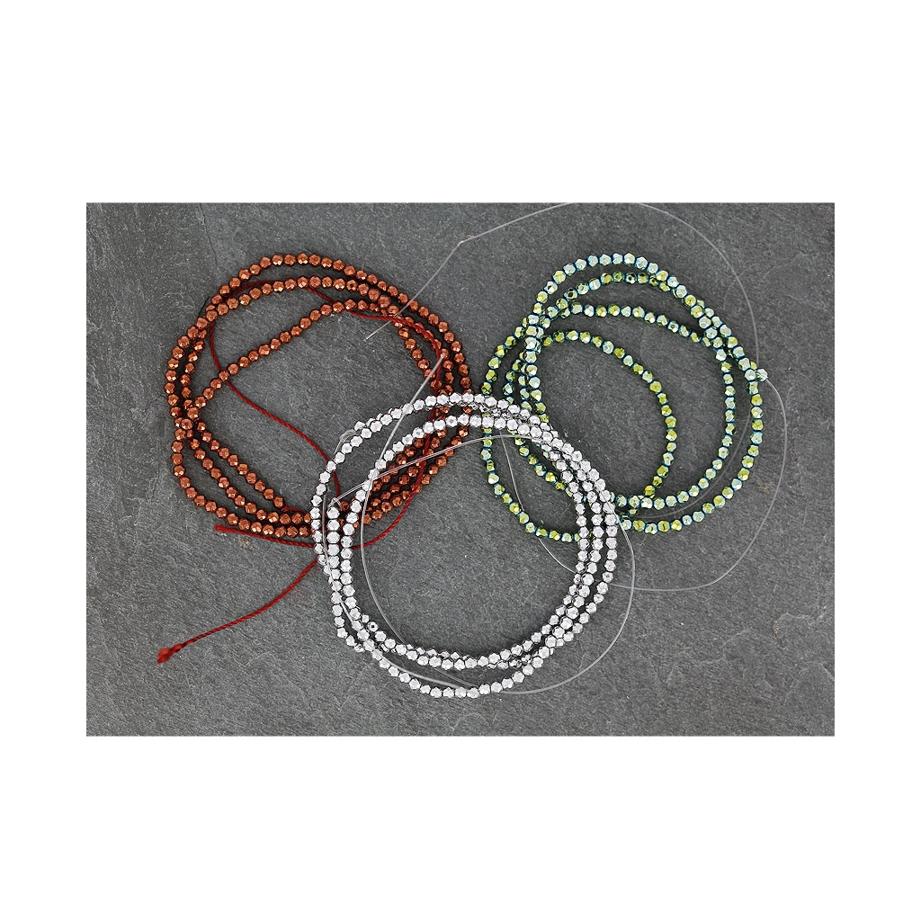 Cheriswelry Environ 100 mini perles hématite (non magnétiques) de 4 mm Cheriswelry Environ 100 mini perles hématite (non magnétiques) de 4 mm