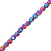 Mini perles facettées imitation hématite 2 mm Iris x40 cm|raw }}