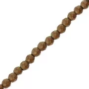 Light Copper - Mini perles facettées imitation hématite 2 mm Light Copper Mat x40 cm Mini perles facettées imitation hématite 2 mm Light Copper Mat x40 cm