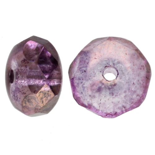 Donuts 7x4 mm Crystal Lila Vega Luster x25