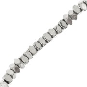 Mini rondelles facettées imitation hématite 3 mm Labrador x40 cm|raw }}