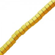 Mini perles imitation hématite - intercalaires écrous - 3.3 mm Dorado x40 cm