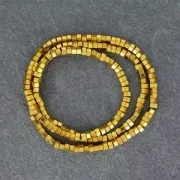 Mini perles imitation hématite - intercalaires écrous - 3.3 mm Dorado x40 cm