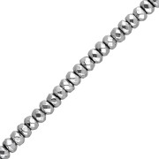 Mini perles rondelles imitation hématite 3.2 mm Labrador x39 cm