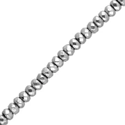 Mini perles rondelles imitation hématite 3.2 mm Labrador x39 cm