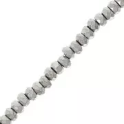 Mini perles rondelles imitation hématite 3.3 mm Labrador x40 cm