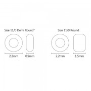 Rocaille Toho Demi Round 11/0 TO11RDR0611 - Gray Mat x5g