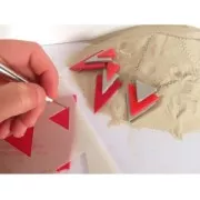 Gabarit rigide pour pâte polymère 152x100 mm motifs Arcs