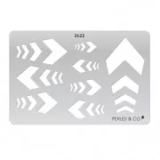 Gabarit rigide pour pâte polymère 152x100 mm motifs Chevrons