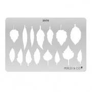 Gabarit rigide pour pâte polymère 152x100 mm motifs Feuilles