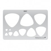 Gabarit rigide pour pâte polymère 152x100 mm motifs Triangles arrondis