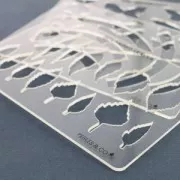 Gabarit rigide pour pâte polymère 152x100 mm motifs Triangles arrondis