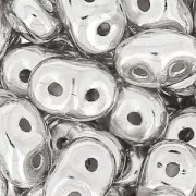 SuperDuo 2,5x5 mm Silver Plated x10g