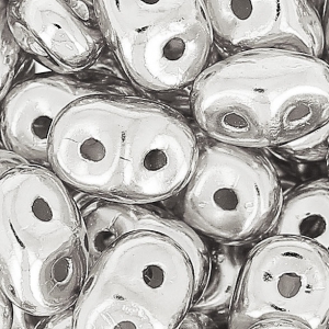 SuperDuo 2,5x5 mm - Silver Plated x5g