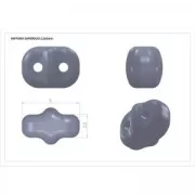 SuperDuo 2,5x5 mm Silver Plated x10g