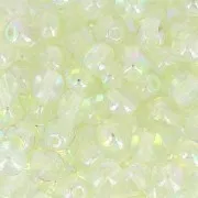Perles en verre tchèque rondes 4 mm Crystal Green Rainbow x50