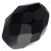 Perles olives facettées 11x8 mm - Jet x20