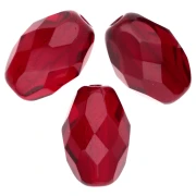 Perles olives facettées 11x8 mm - Siam x20