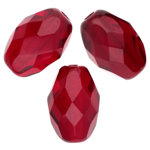 Perles olives facettées 11x8 mm - Siam x20