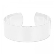 Bracelet en laiton 20x180 mm argenté x1